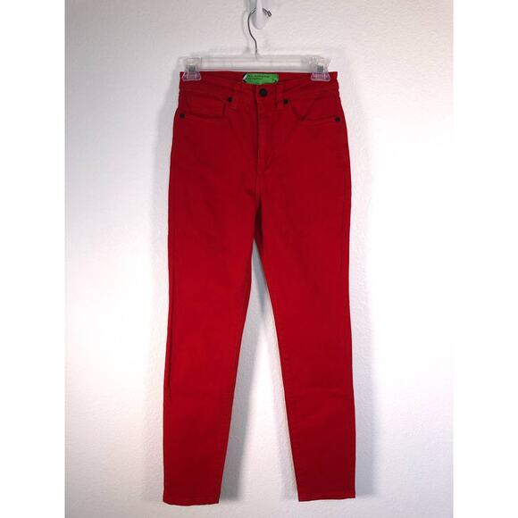 Sandrine Rose Hi Skinny Jeans in Red - 24 - Picture 3 of 10